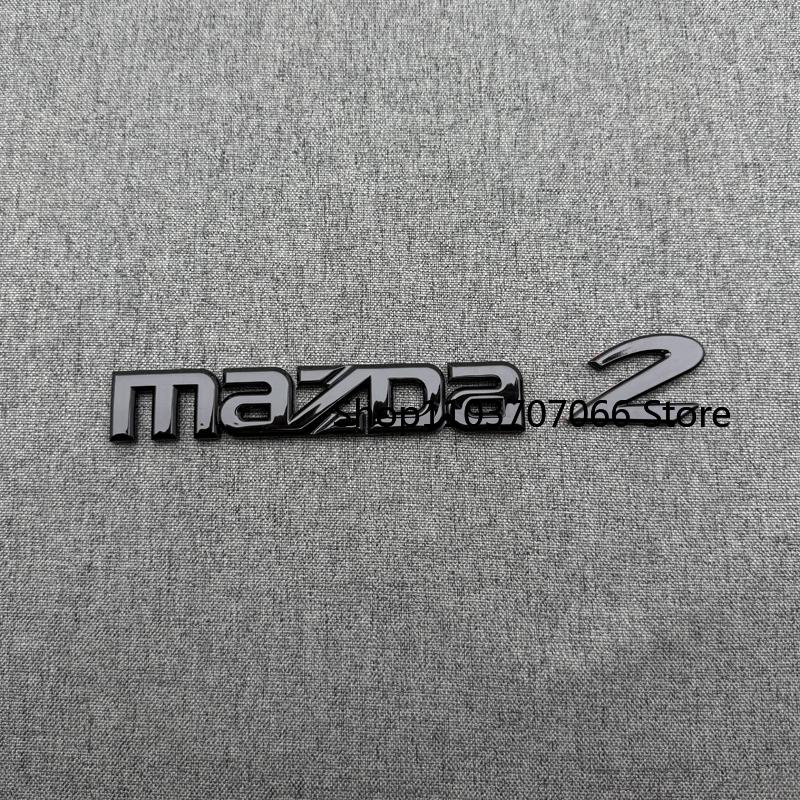 Car Front Trunk Bright black Emblem for Mazda 2 Mazda2 3D Body Replaced Sticker Rear Tail Refitting Decoration Logo Hood Badge JYE3