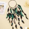 Bohemian Peacock Feather Gypsy Headdress