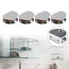 4pcs Glass Clamp Bathroom Mirror Clips Zinc Alloy Clip For 6-12mm Furniture Hardware Glass Shelf Support Brackets Holder