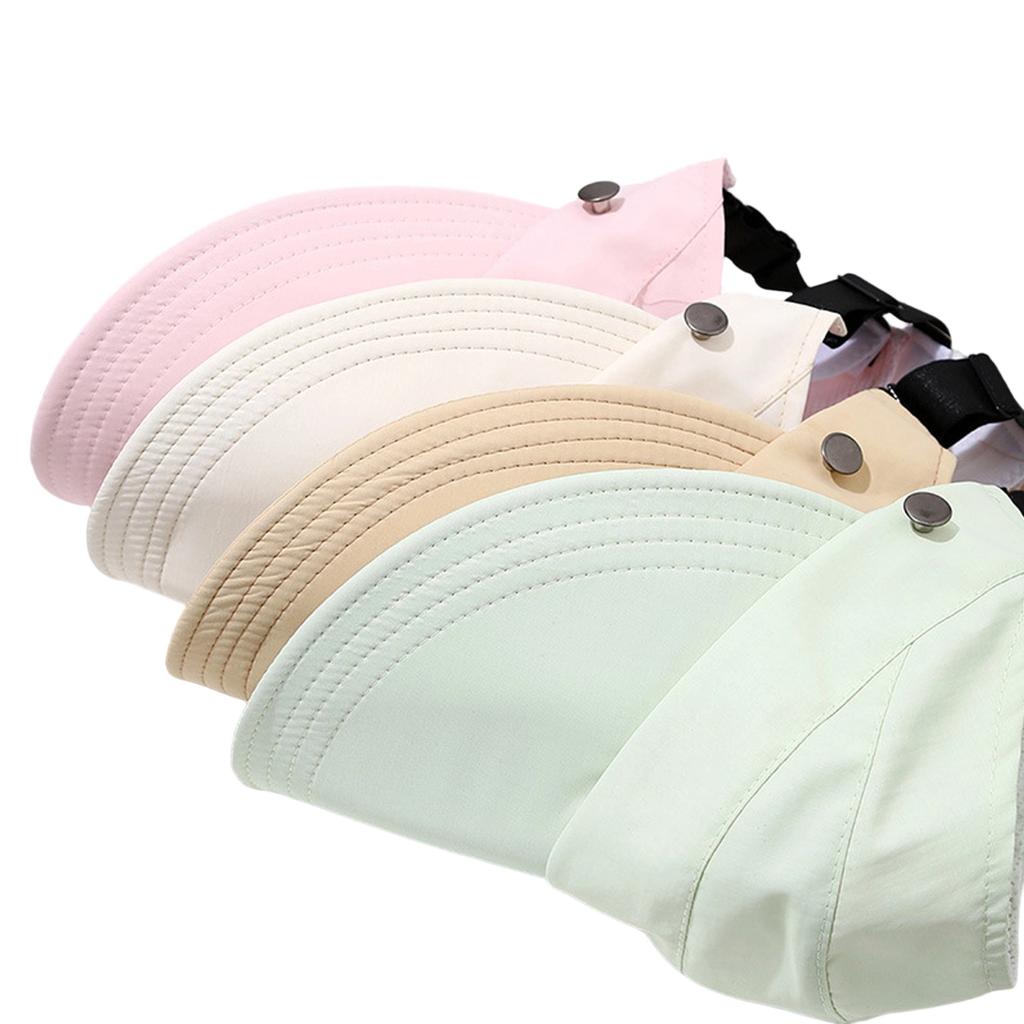 Open Top Sun Visor Hat Adjustable Outdoor Sports Cap Breathable Lightweight Sun Protection Hat for Women Men with Wide Brim and Adjustable Strap