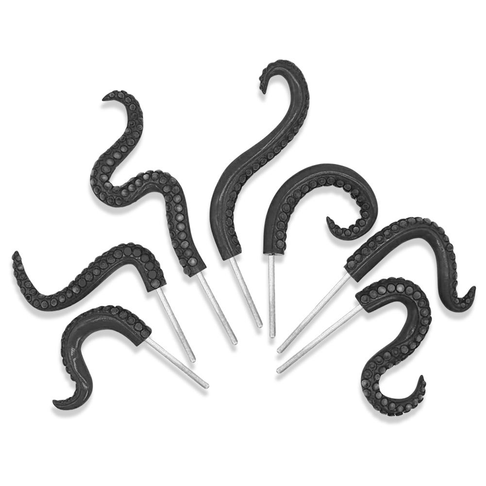 7Pcs Octopus Tentacle Plant Stakes Resin Luminescent Octopus Plant Stakes Octopus Tentacle Flower Pot Decoration for Home Garden