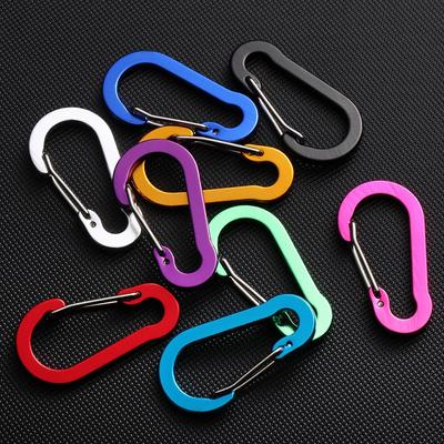 5pcs Multi-Use Aluminum Alloy Carabiner Snap Clip Fishing Hook Keychain Lock Buckle