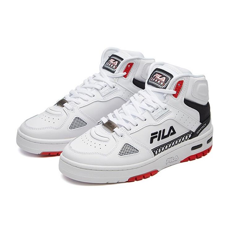 FILA Teratach High Top White / Red / Black Women's (Unisex) Vintage Basketball Shoes F12W111211FWN
