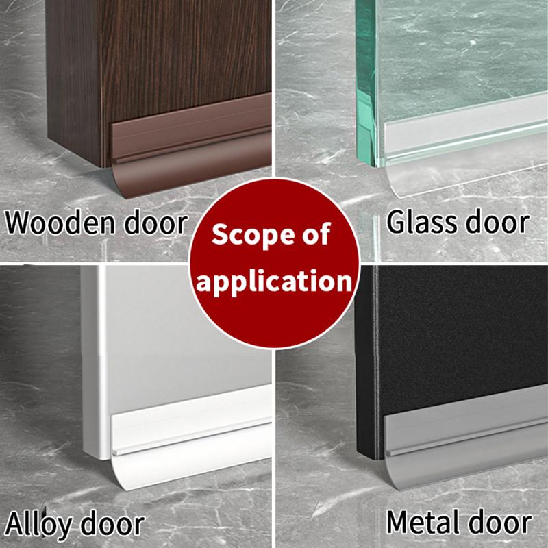 Flexible Door Bottom Seal Strip Wind Noise Reduction Stopper for Home Bathroom Door Gap Bottom Sound Proof Dust Strip Stick