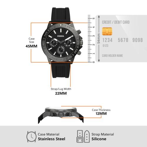 Fossil BANNON BQ2711 Men's Watch, Black