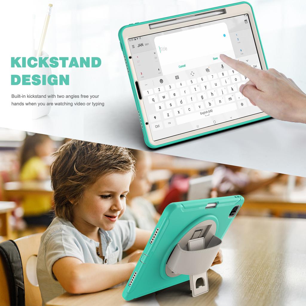 Full Body Protective TPU Silicone Case Tablet Cover for iPad Pro 12.9 Inch 2018/2020/2021/2022 With Pen Slot Design