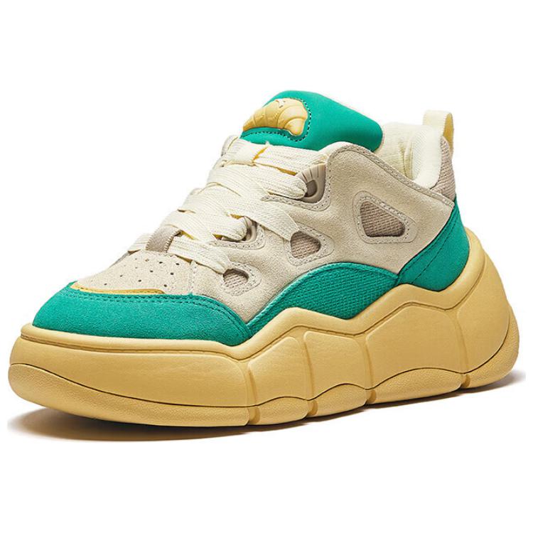 Anta Comfortable Versatile Non-Slip Wear-Resistant Low-Top Skate Shoes Women sneaker Light-Green 122448072-2