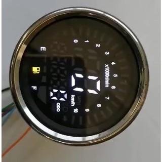 Universal Motorcycle Meter Speedometer Digital Odometer 199KM/H Round Shap Speed Meter
