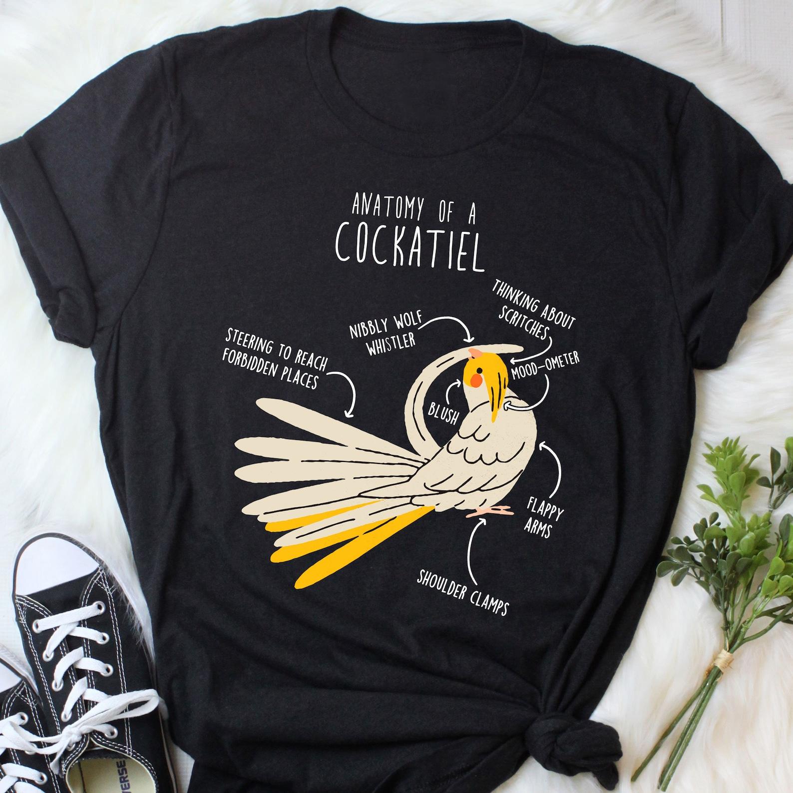 Lutino Cockatiel Shirt, , , Funny Parrot Lover Gift, Cute Bird T-shirt, Funny Cockatiel Tshirt, Pet Tee, Top, Tiel Mom, Bird Dad 120