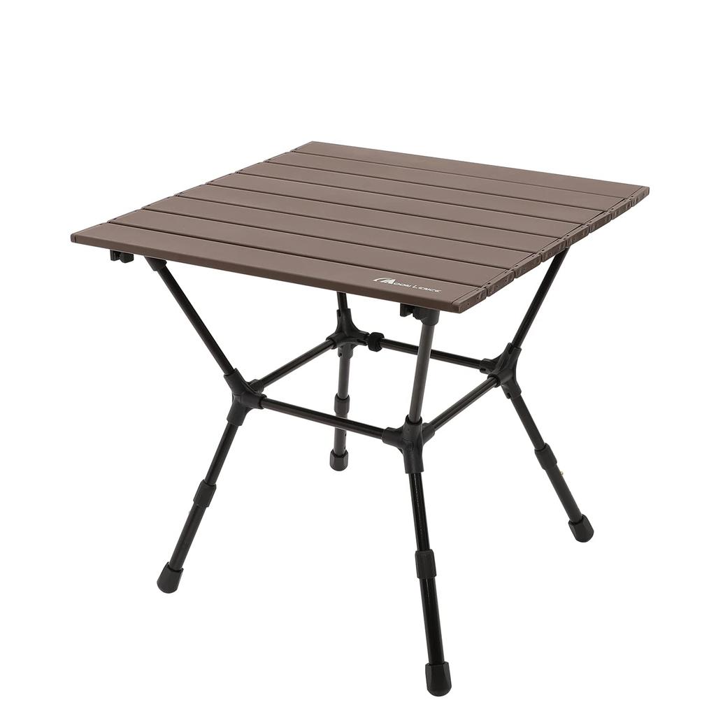MOON LENCE Camping Table More Stable Outdoor 3 Steps Height Adjustable Aluminum Alloy Roll Table BBQ Foldable Compact Heat Resistant Load Capacity