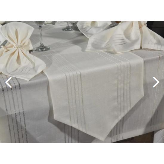 Corvver 26 Parça Dertsiz Masa Örtüsü Takımı Krem/masa örtüsü set