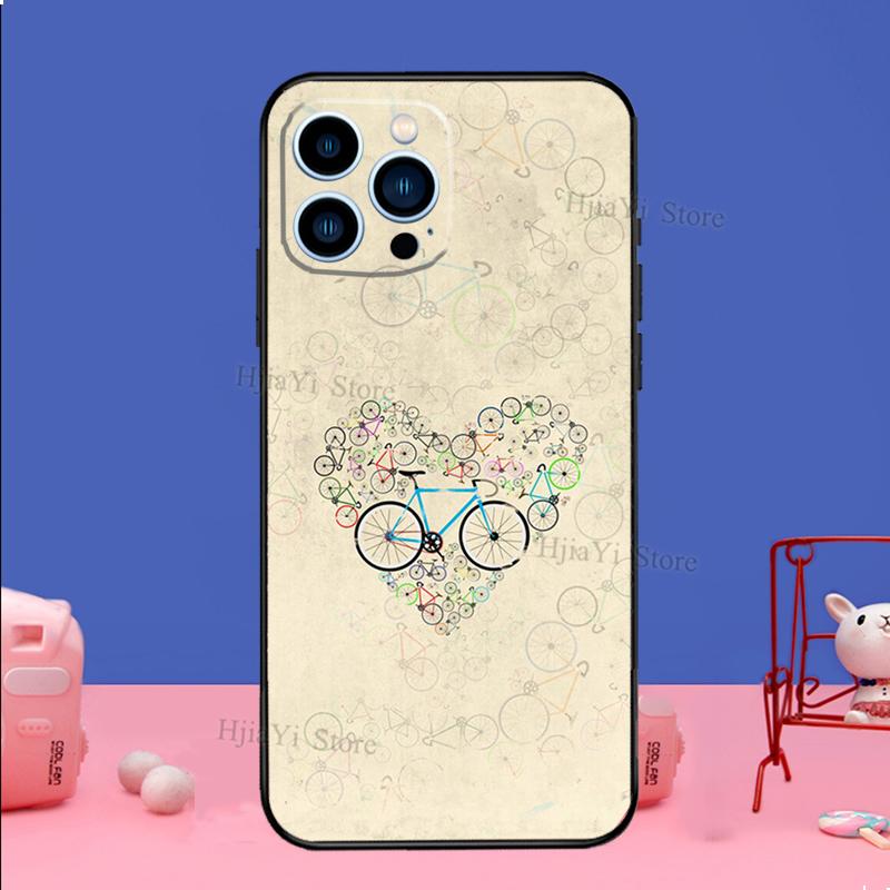 Bike Bicycle Sport Phone Case For iPhone 16 15 11 12 13 14 Pro Max Mini X XS XR Plus SE2 Funda Coque Capa Cover