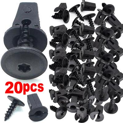 1/20 Stück Auto Befestigung Druckknöpfe Schrauben Set Auto Kotflügelverkleidung Halter Druckknopf Türverkleidung Metall Befestigungsclips Nieten Set Autozubehör