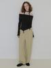 ETMON Fur Banding Pants, Light Green