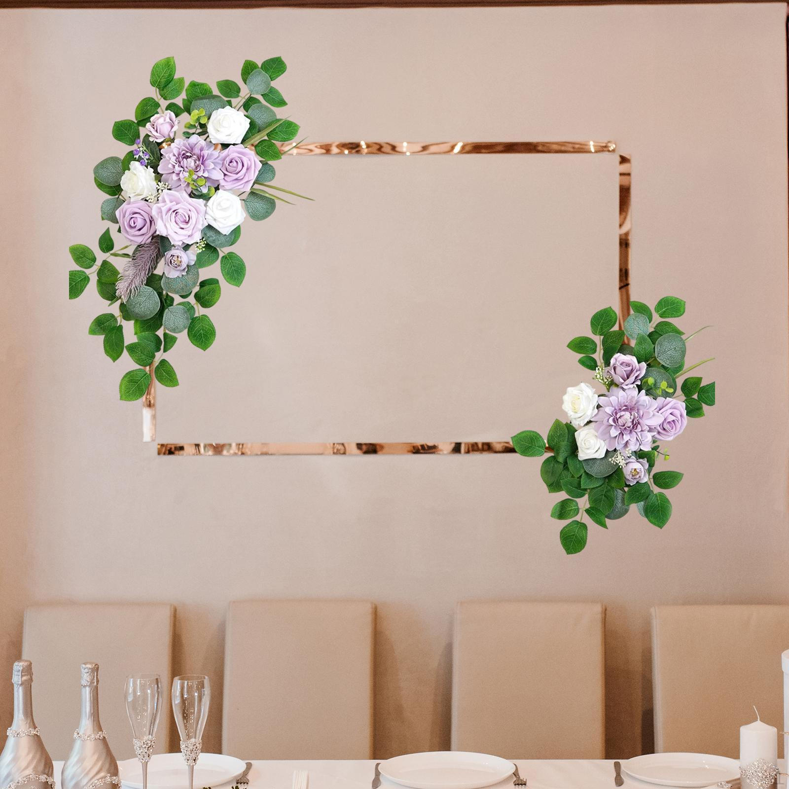 

2 шт. Свадебная арка цветы искусственные цветы гирлянда бохо цветочная композиция декор для фиолетовый