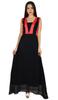 Bimba Womens Long Maxi Gown Sheer Georgette Dress Classy Chic Clothing