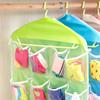 Hanging Clothing Organizer Rack 16 Grid Storage Bag for Socks Underwear and Accessories