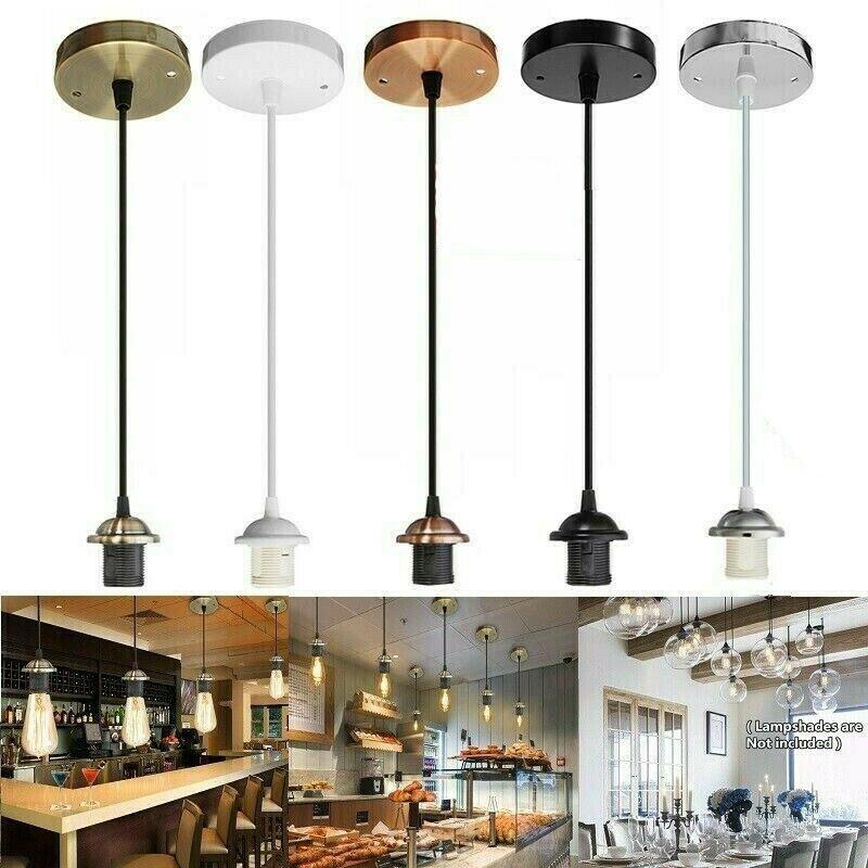 Pendant Light 1m Fitting Ceiling Rose E27 Suspension Set Light Base Decor Modern