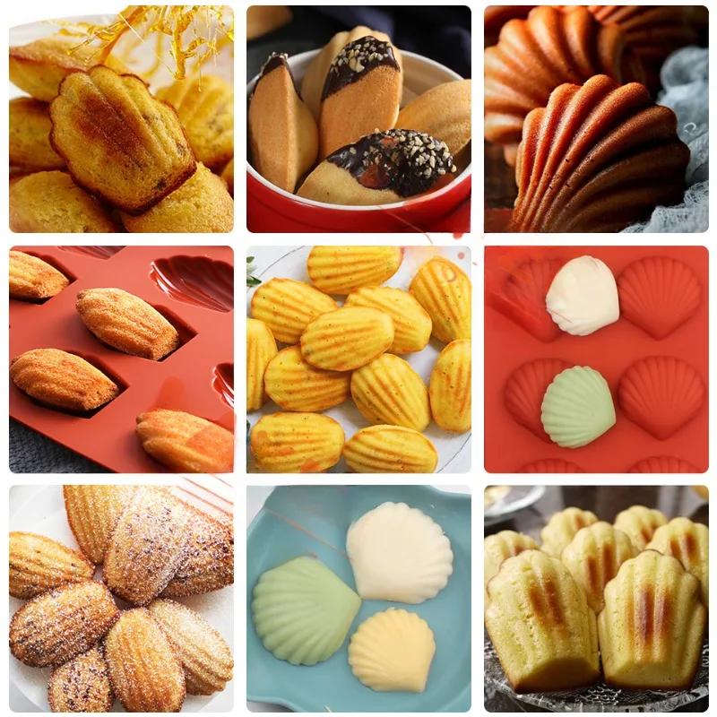 Silicone Madeleine Cookie Pan Non-stick Bakeware Food Grade for Making Madeleine Cookies Baking Tools Utensils Accessories