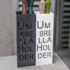 Stylish Wrought Iron Umbrella Stand – Creative Letter Design for Office Foyer Home Decor