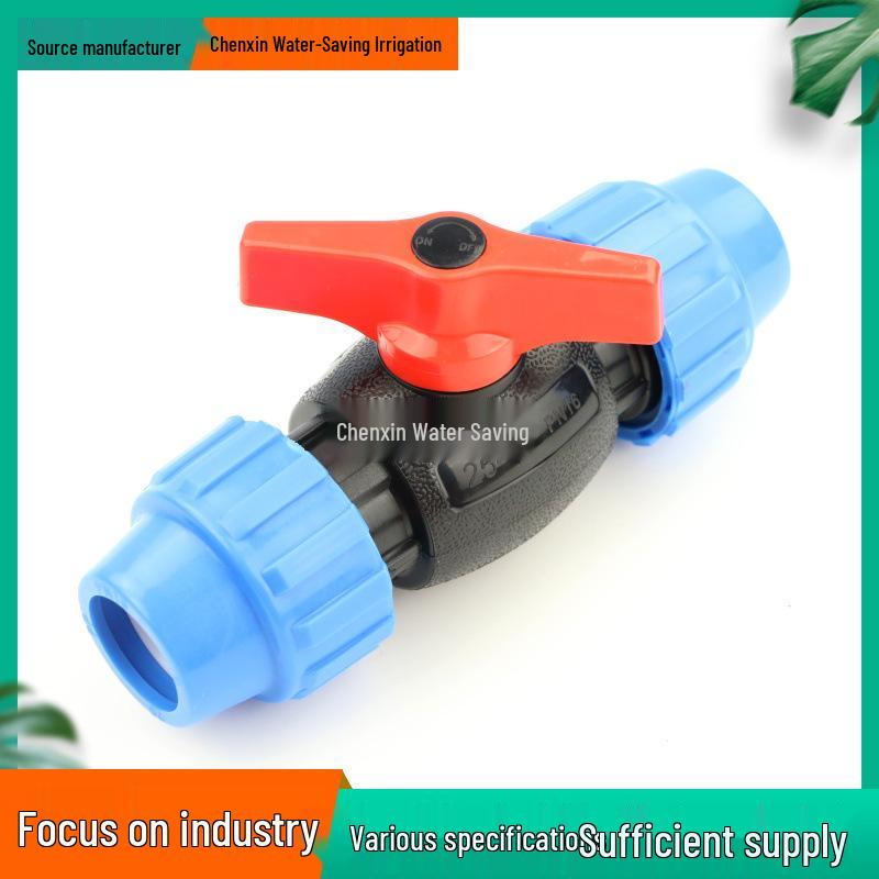 PE Blue Cap PP Quick Connect Ball Valve with Male & Female Thread for Hard Pipe.