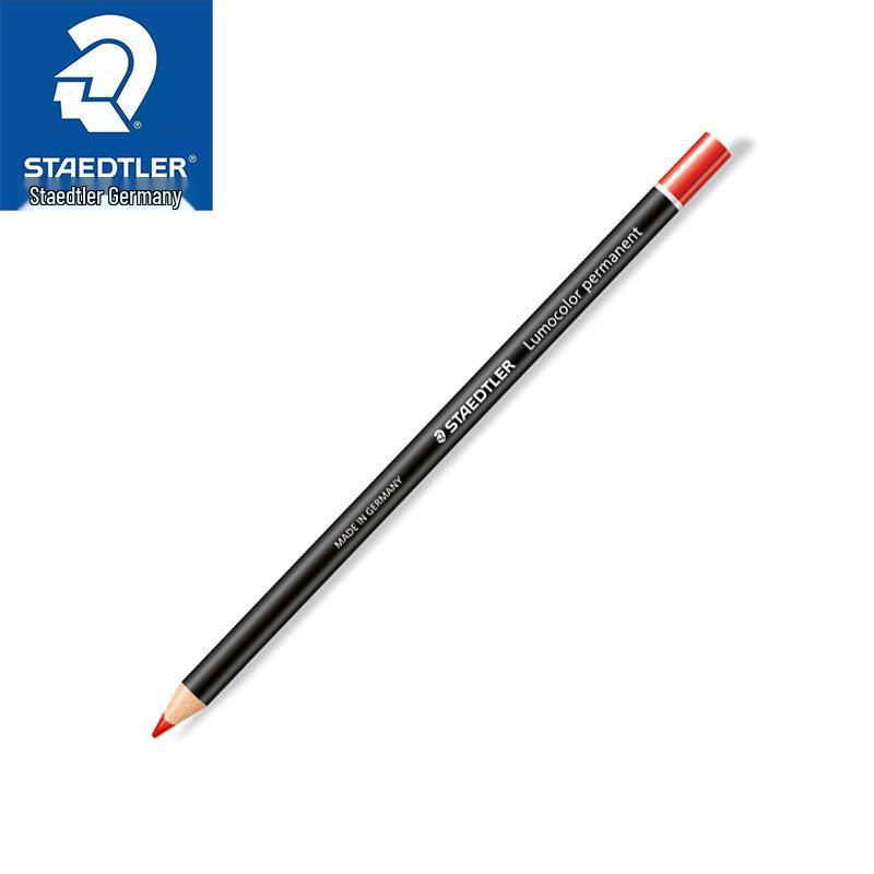 STAEDTLER 108 Three-Color Oil-Based Pencils - Red, White, Black Marker Pens красный
