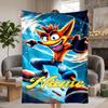 Crash Bandicoot  Custom Flannel Blankets Soft Warm Cozy Throws for Home Decor Holiday Gifts