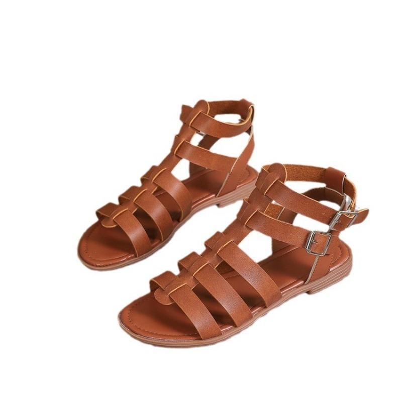 Sandali da spiaggia traforati antiscivolo con tacco grosso, da donna, di grandi dimensioni, alla moda primaverile e casual.