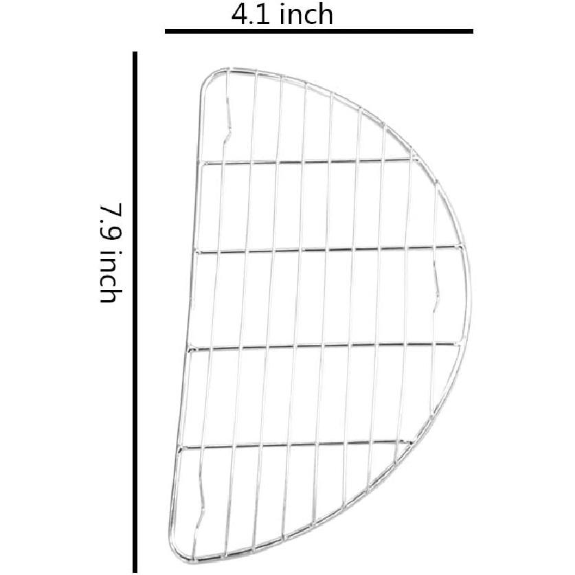 Small Half Round Cooling Rack 2 Pack - 7.9 x 4.1 inches - Stainless Steel
