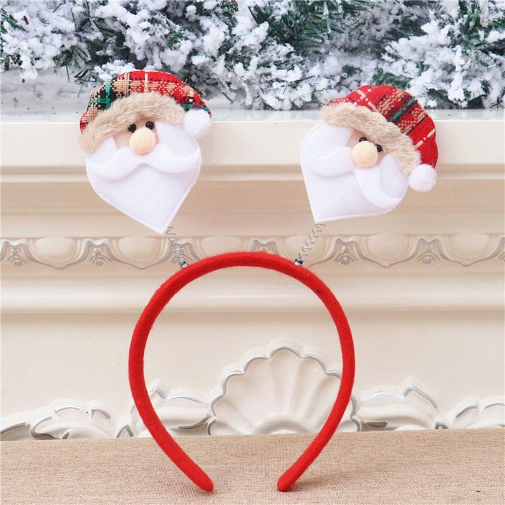 Snowman Christmas LED Headband Red Santa Hairband Snowman LED Light Headband  New Year's Eve