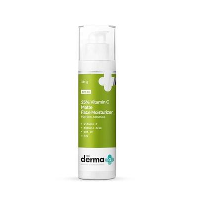 The Derma Co 25% Vitamin C Matte Moisturizer For Face, Cream With Ferulic Acid & SPF 20 For Skin Radiance – 30 G