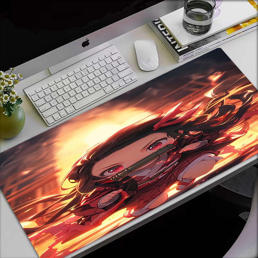 Demon Slayer Theme Mouse Pad, Non Slip Rubber Base, Multifunctional Office & Home Decor, Perfect for Workspace Personalization.