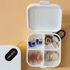 1PC Simple mini portable compartment storage box pills candy health products sponge earplugs small accessories travel storage box