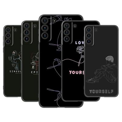 Love Yourself Art Phone Case For Samsung Galaxy S22 Pro S21 S20 Ultra FE S10 Lite 5G S10E S9 S8 Plus Soft TPU Black Cover