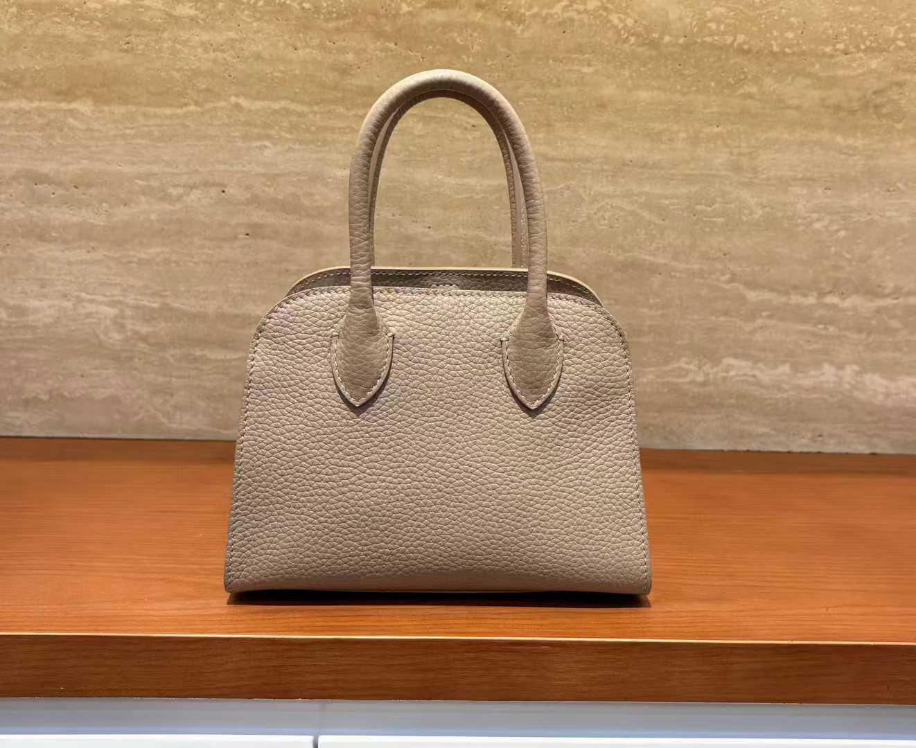 

TR Handmade Cashmere Protection Ball Bag Lambskin Genuine Leather Imitation You Mini Handheld Single Shoulder Bag 20x15x9