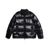 Solid Color Logo Patch Zip Up Warm Stand Collar Down Jacket Men Outerwear Black 8NZBP2-ZNYNZ-1200