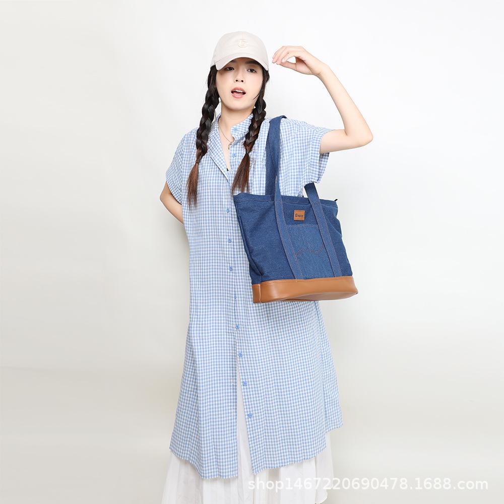 The Denim Tote Bag Is A Simple and Large-capacity Single-shoulder Bag