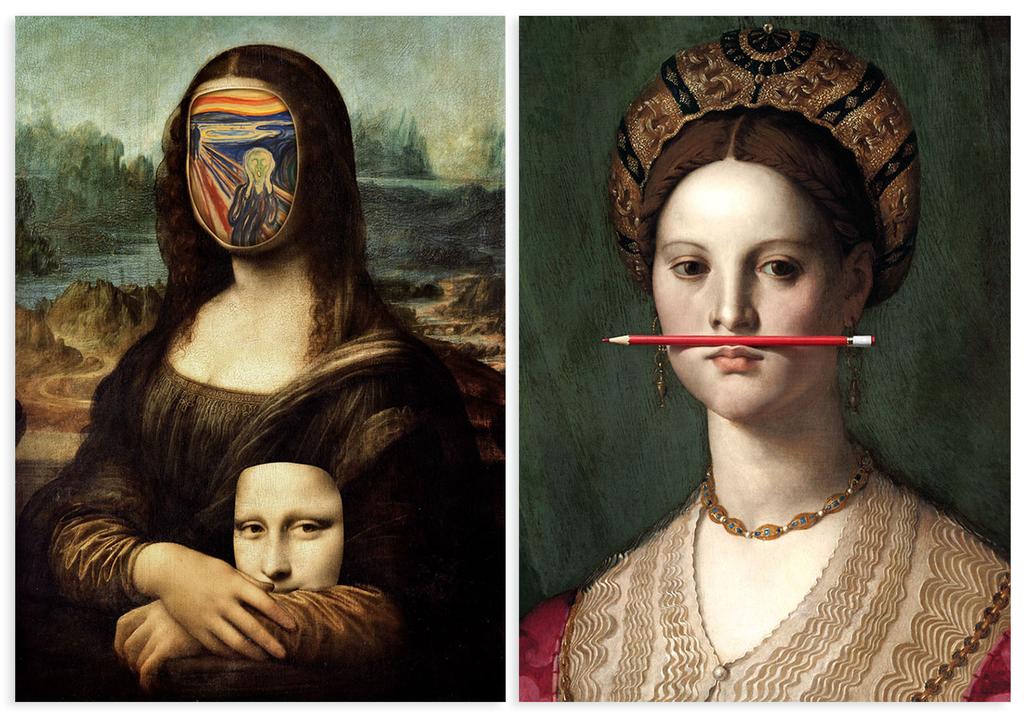 Set of Two Posters Mona Lisa The Scream