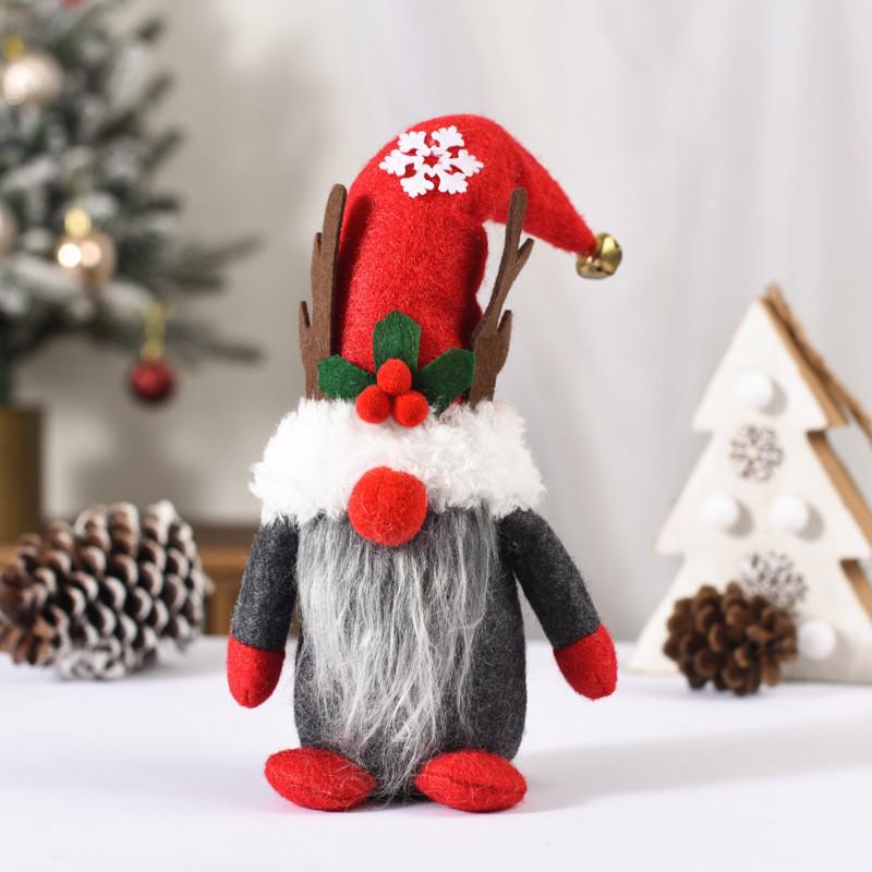 Christmas Gnome Antler Ornaments: Faceless Forest Figurines