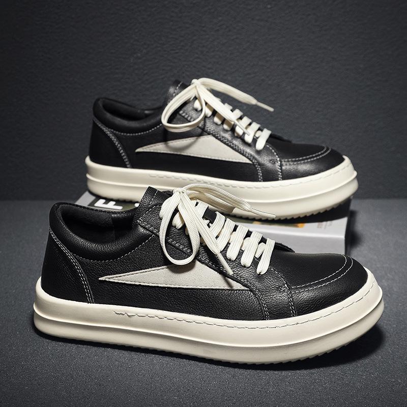 Men s Autumn Black & White Height-Boosting Skate Shoes - Trendy, Casual, and Versatile Low-tops Size 40