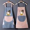 1PC Cute Cartoon Girl Printed Apron, Hand Erasable Apron - Oil Resistant Kitchen Apron for Home Cooking