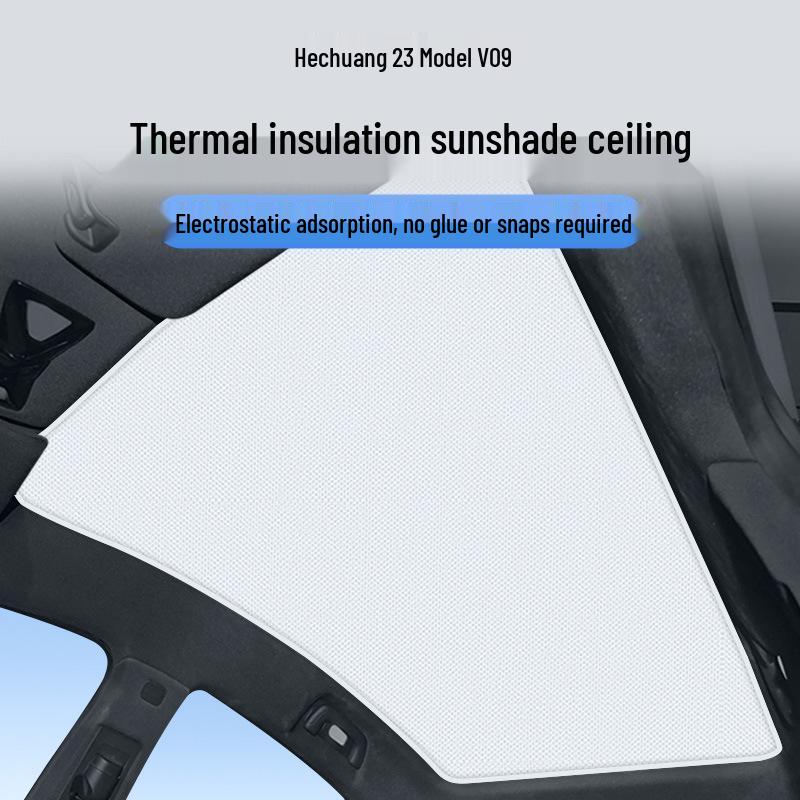 Fits 23-Model V09 Sunroof: Heat Insulation, UV Protection, Privacy, Opaque Sunshade.