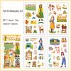 The World of Frogs Series Vintage Life Character Landscape PET Sticker Creative DIY Journal Material Collage Stationery