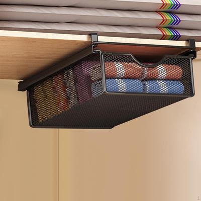 Hängender Ausziehbarer Schubladenkorb, Drahtgeflecht Aufbewahrungskorb Organizer, unter Schrank für