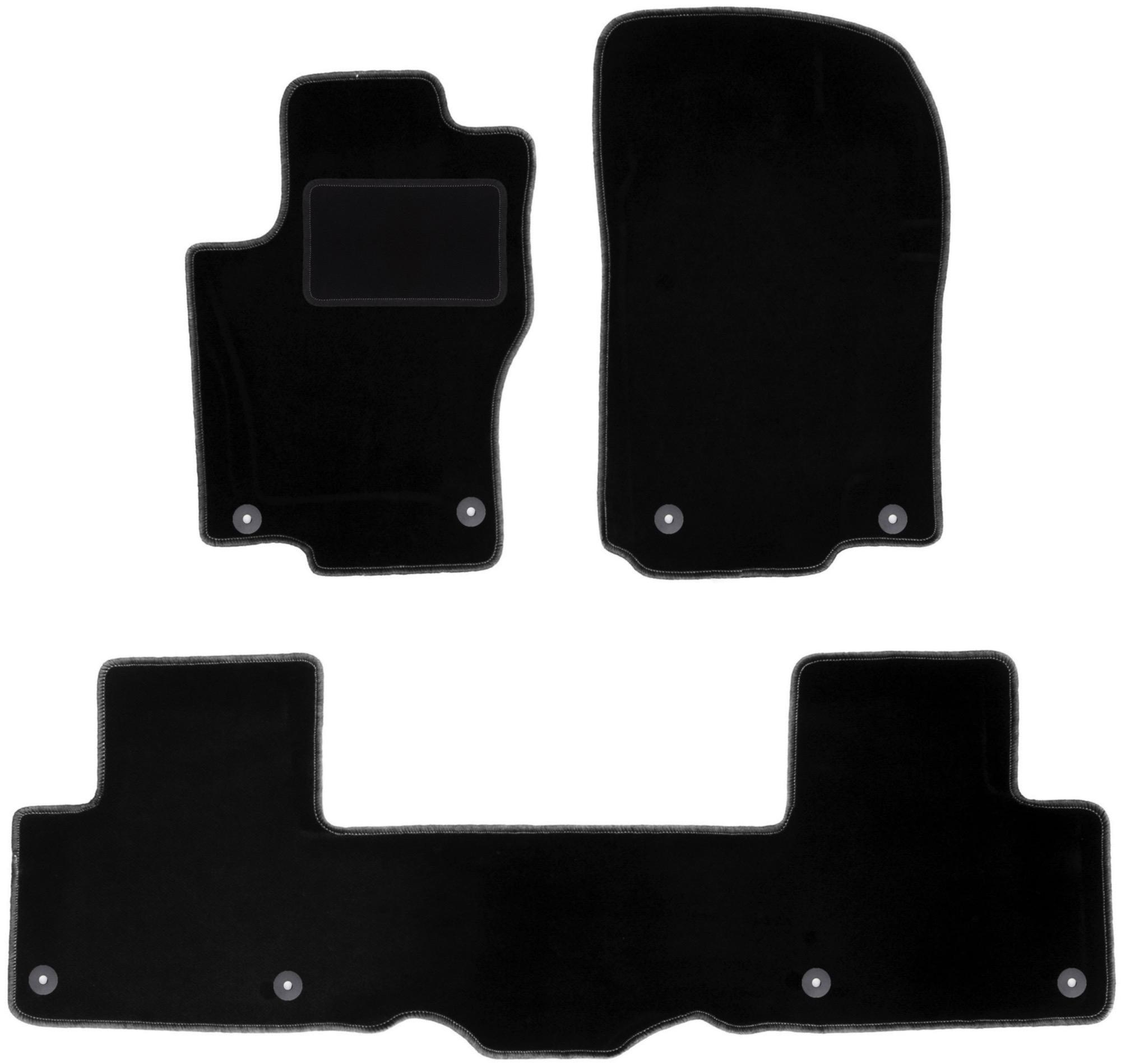 Schwarze Velours-Fußmatten für: Mercedes ML III W166 / GLE W166 SUV (2011-2015)