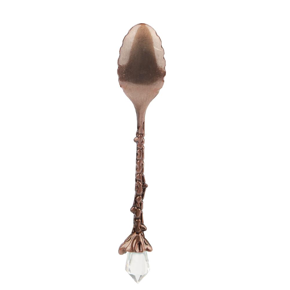 Head Vintage Pattern Shaped Coffee Spoon Dessert Spoon Dessert Scoop ;Red Bronze: