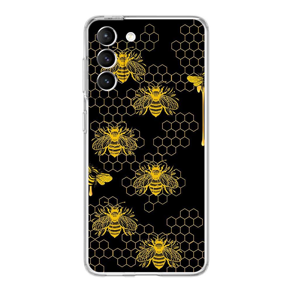Phone Case For Samsung Galaxy S25 S24 S23 FE S22 Ultra S20 S21 5G S10 Plus S10E Soft Clear Cover Bee Honey