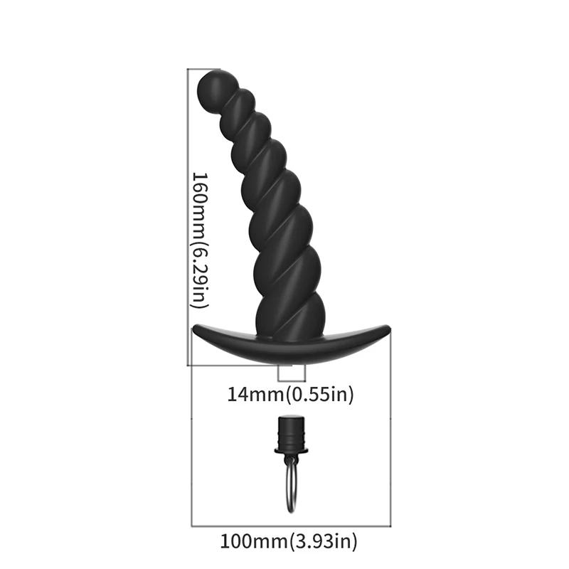 Hollow Silicone Anal Beads Butt Plug Masturbation Couples Flirting  Adult Game Enema cleaning Anal Sex Toy for Women Men Gay