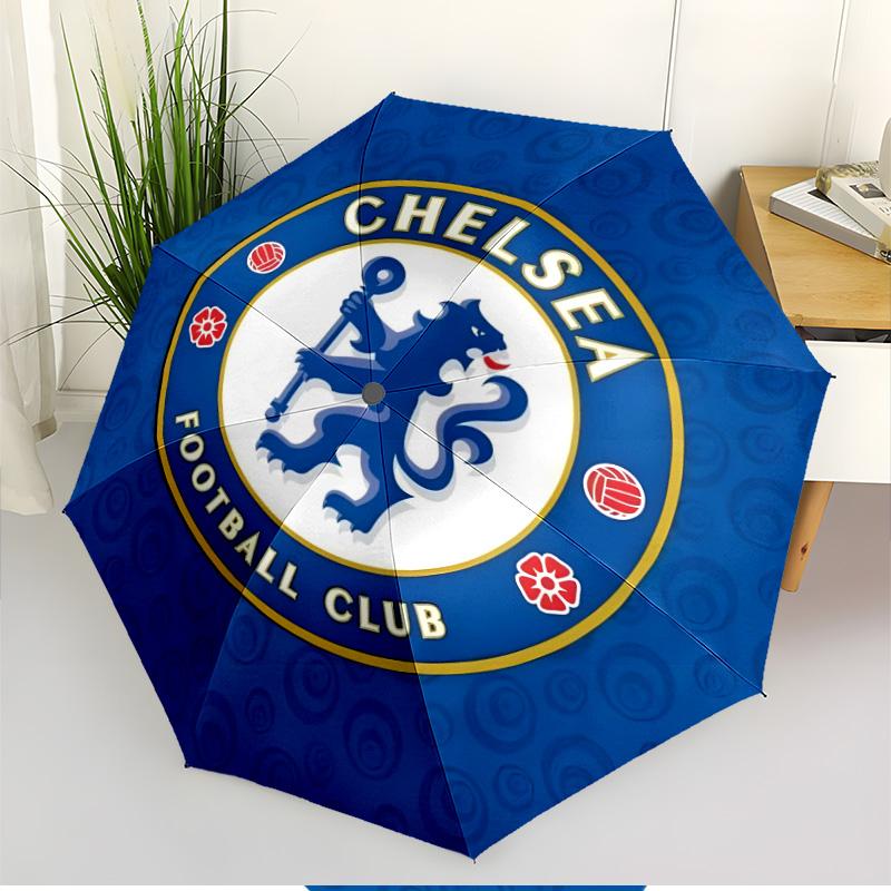 football club.C Print Automatic Open Close Umbrella, Portable Foldable Umbrella, for Outdoor Commute Camping Trip, Ideal Birthday Gift