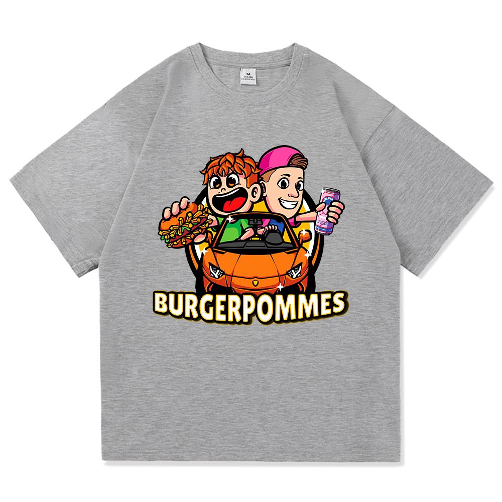 Burgerpommes 2 Tričko Móda Muži Harajuku Estetické Roztomilé Icrimax Tričko Unisex Vysoce Kvalitní Kreslené Ležérní Bavlněná Trička